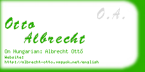 otto albrecht business card